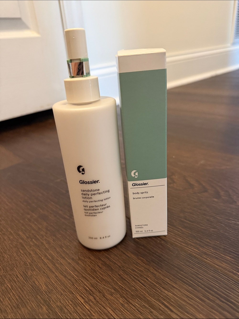 Glossier Sandstone Daily Perfecting Lotion & Body Spritz